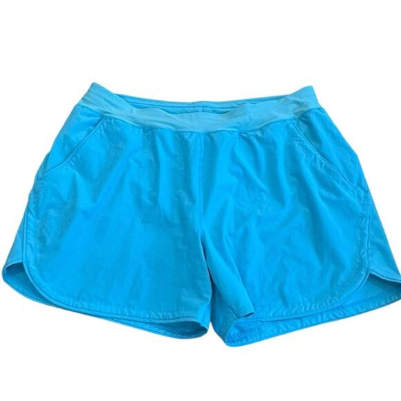 Lands' End Women's Plus Size Quick Dry Swim Shorts with Panty in blue size 18 - Picture 1 of 11